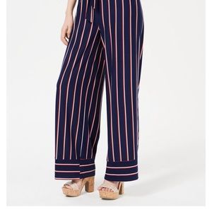 STRIPE WIDE LEG PANTS